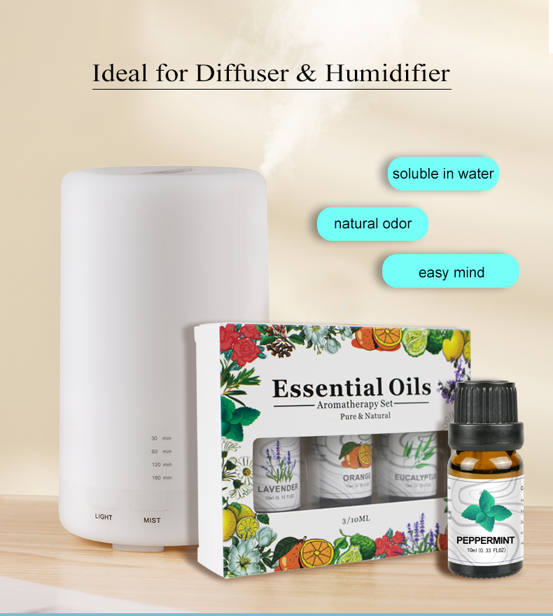 3 Pack - Aromatherapy Essential Oils Gift Set For Humidifiers Oil Diffuser Mist - QWIEL®