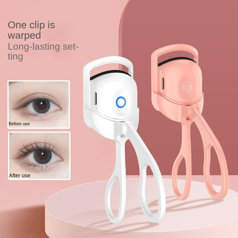 Eyelash Curler Portable Electric Heated Comb Eye Lash Long Lasting Eyelashes Curls Thermal Eyelash Curler Makeup Tools Heated Eyelash Curlers,Rechargeable Electric Eyelash Curler,Handheld Eyelash Heat - QWIEL®