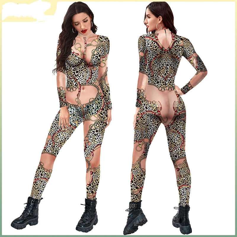 Women's One-piece Digital Printing Role Performance Tight Clothes