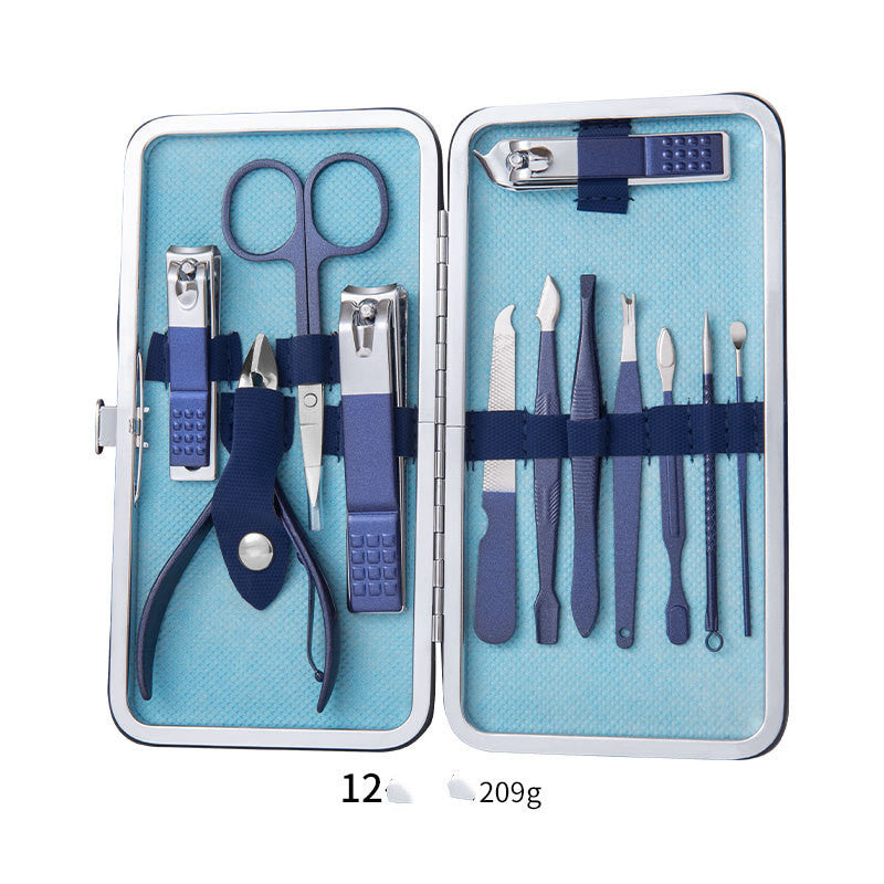 Professional Scissors Nail Clippers Set Ear Spoon Dead Skin Pliers Nail Cutting Pliers Pedicure Knife Nail Groove Trimmers - QWIEL®