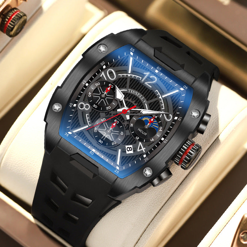 Men's Bucket-shaped Sports Waterproof Luminous Watch - QWIEL®