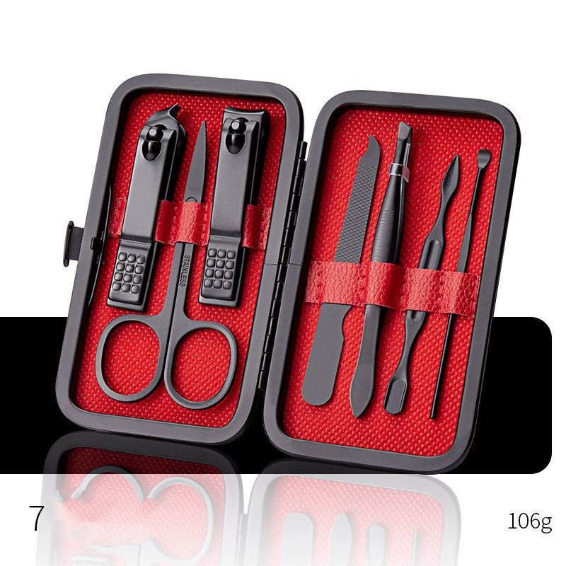 Professional Scissors Nail Clippers Set Ear Spoon Dead Skin Pliers Nail Cutting Pliers Pedicure Knife Nail Groove Trimmers - QWIEL®