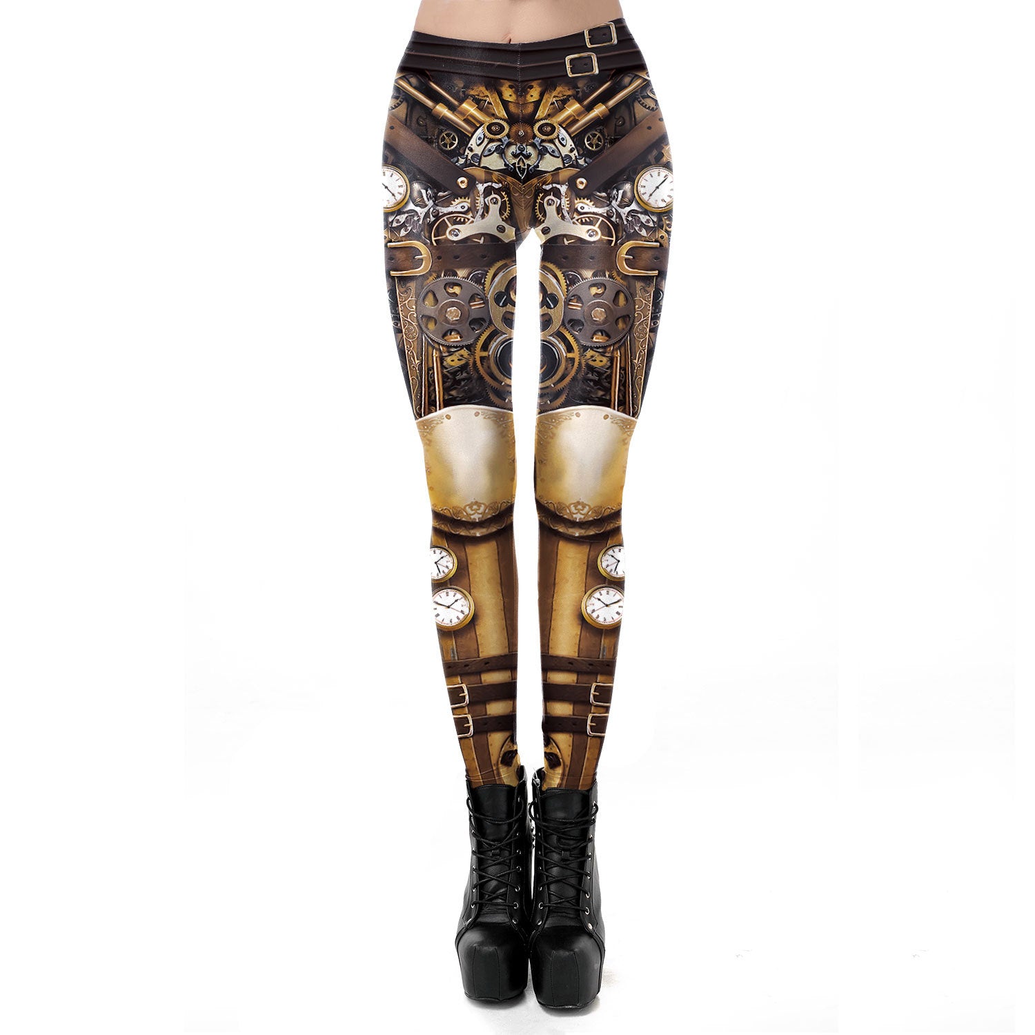 Women's Peripheral Dark Steam Fashion Stretch Digital Printing Tights - QWIEL®