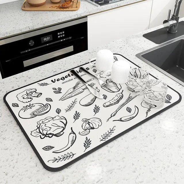 Super Absorbent Kitchen Draining Mat