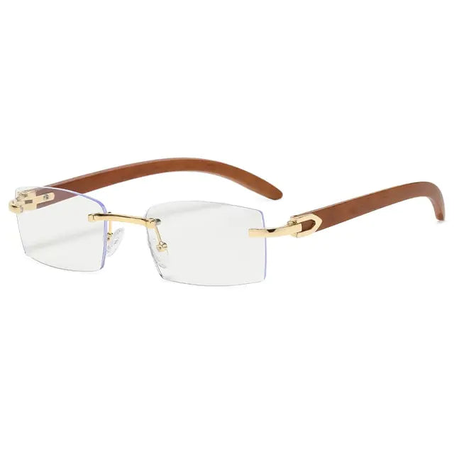 Rectangle Fashion Rimless Sunglasses