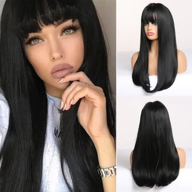 Synthetic Long Brown Wig