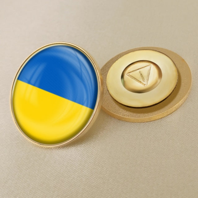 Ukrainian Flag Brooch