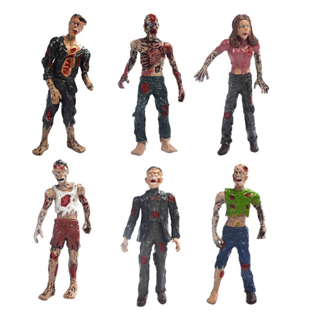 6pcs Zombies Figure Model