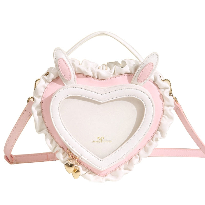 Kawaii Bunny Ears Heart Shape Bag