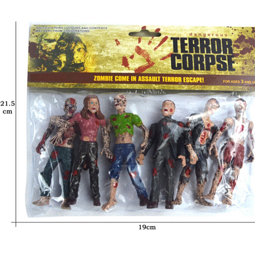 6pcs Zombies Figure Model