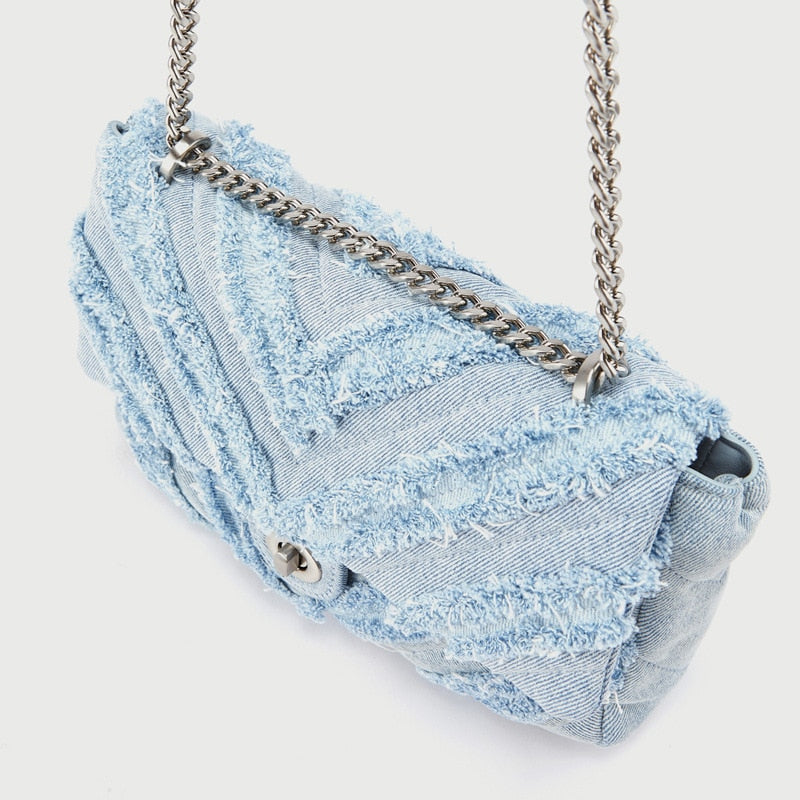 Denim Chain Bag