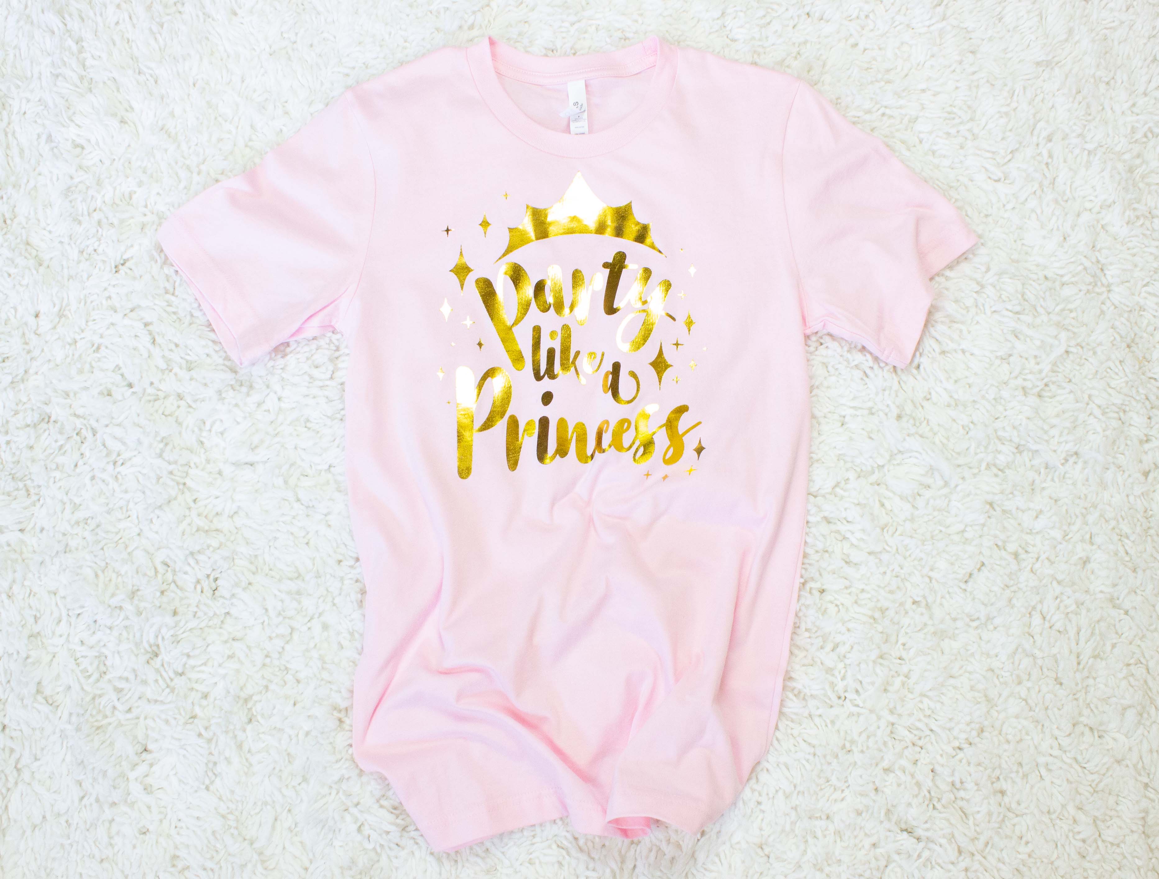 Party Like a Princess Shiny Foil T-Shirt