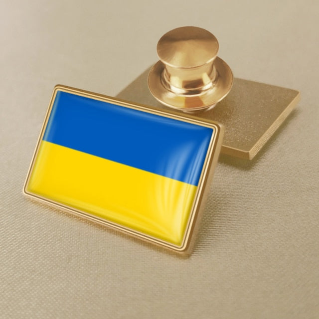 Ukrainian Flag Brooch