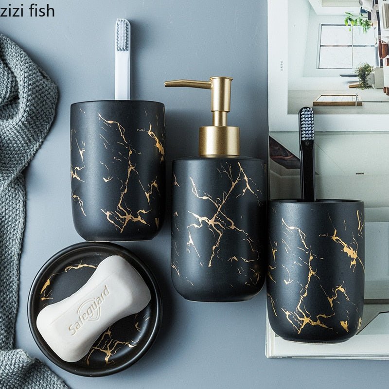 Nordic Matte Bathroom Accessories Set