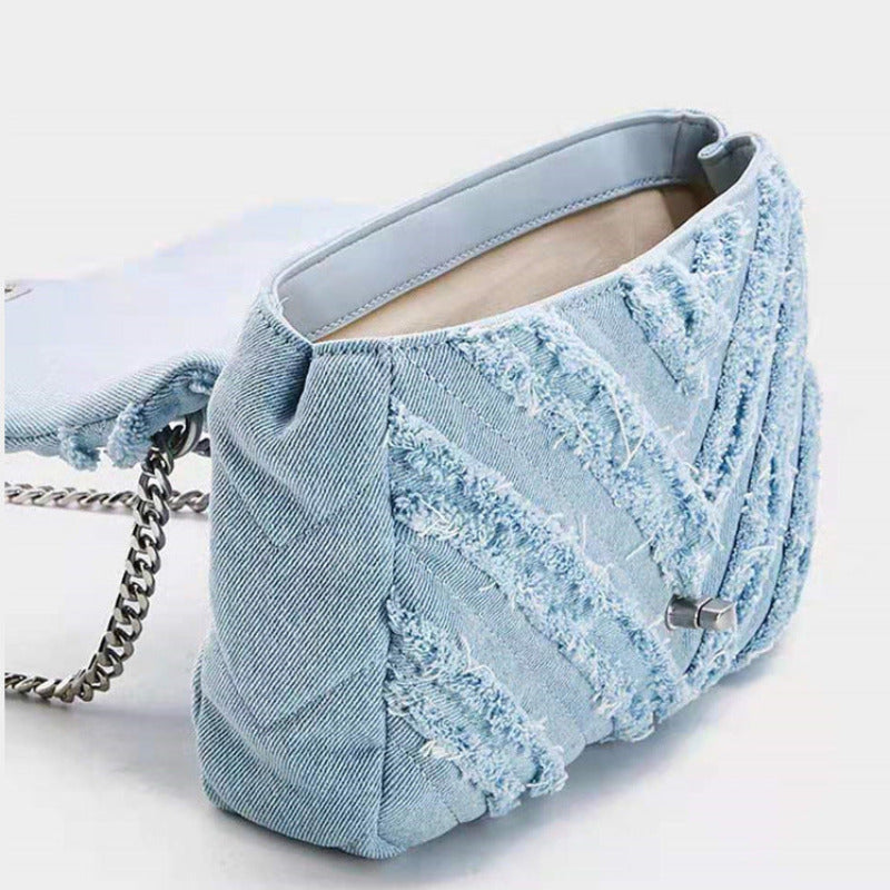 Denim Chain Bag