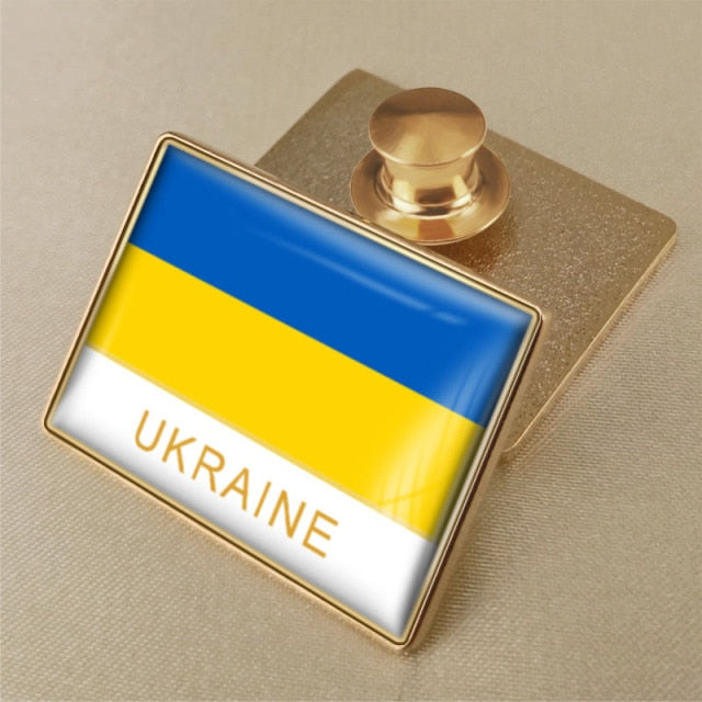 Ukrainian Flag Brooch