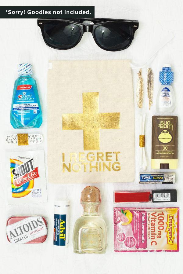 Gold Foil Regret Nothing Kit Bag