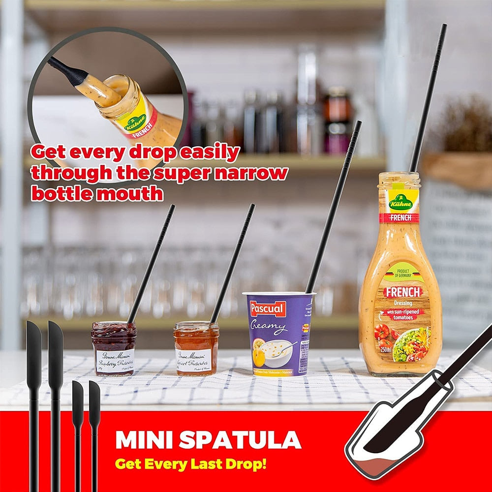 Mini Silicone Spatula Jar Bottle Scraper