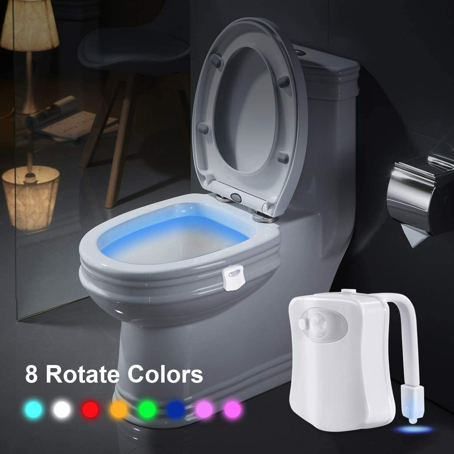 8 Colors Waterproof Backlight For Toilet Bowl