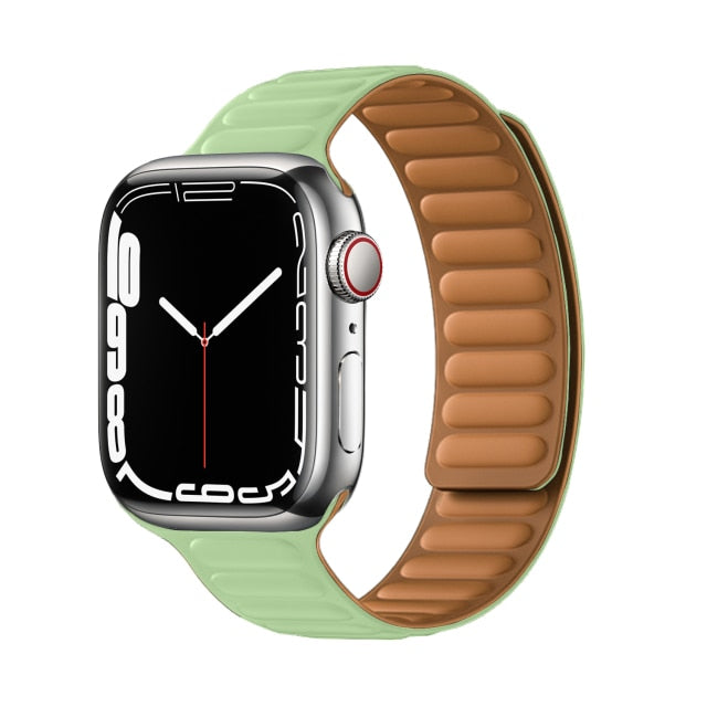 Leather Link Magnetic Loop Bracelet iWatch Series