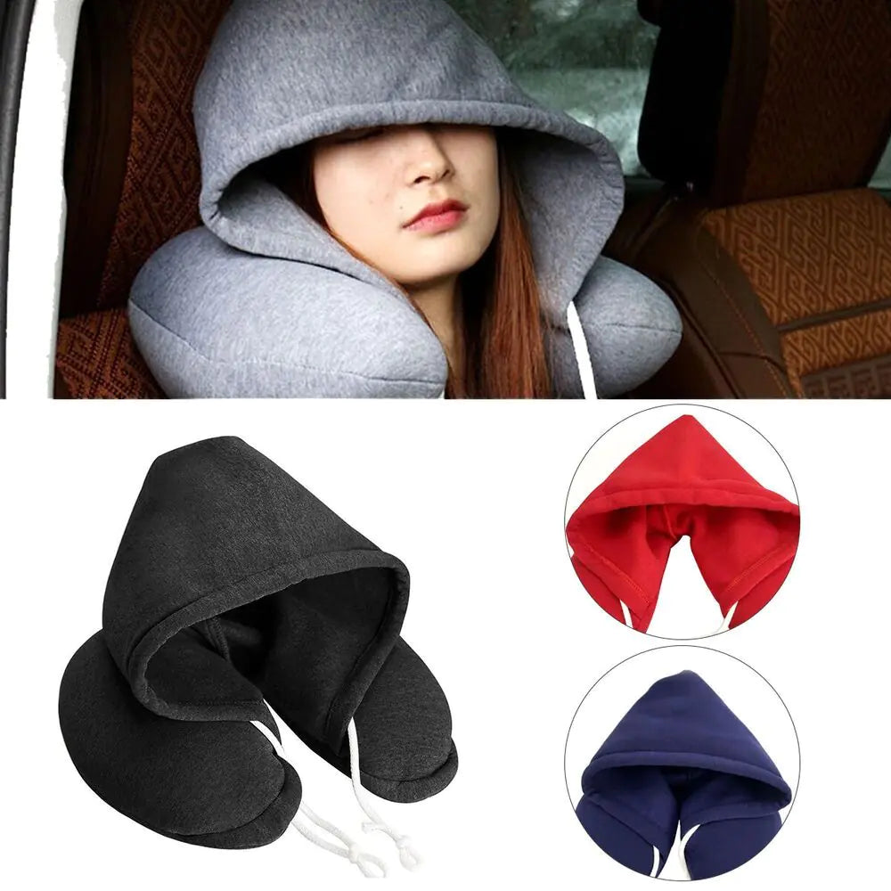 Hooded Travel Neck Pillow