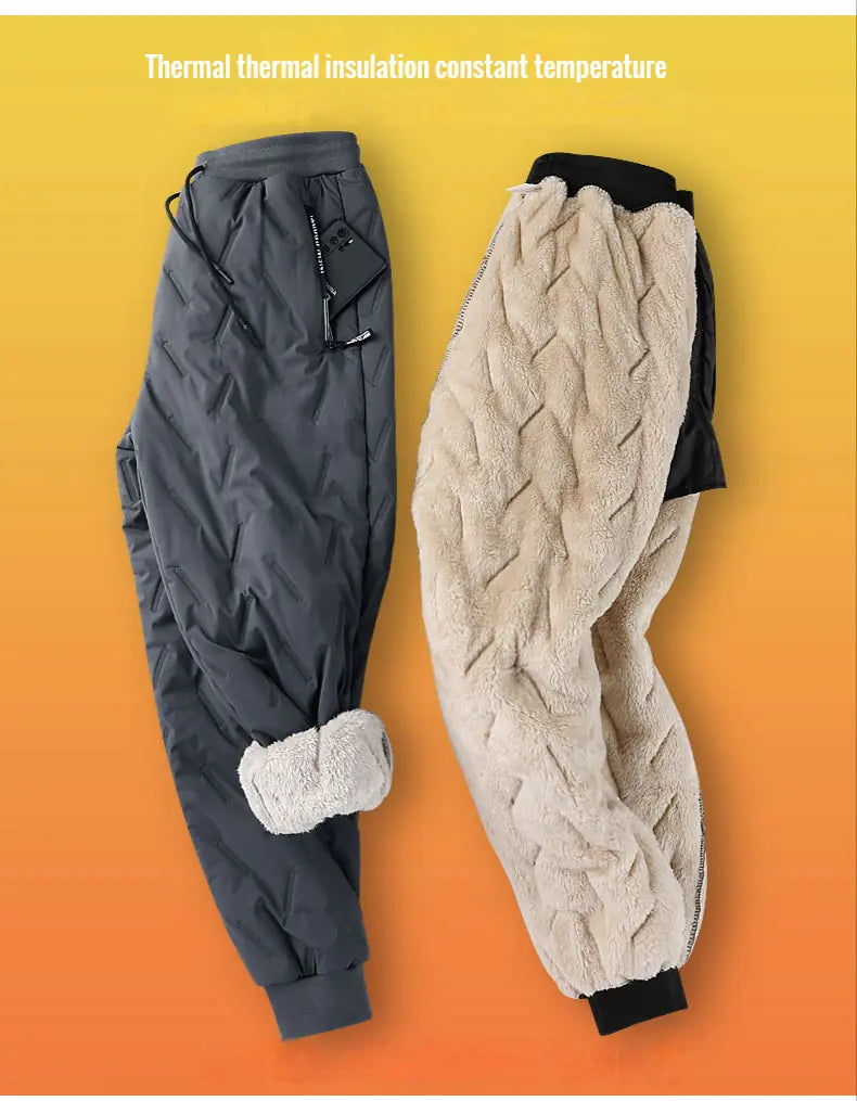 Winter Men Lambswool Sweatpants