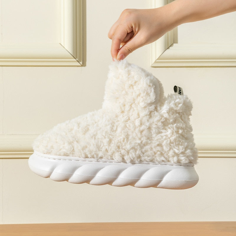 Non-slip Fluffy Platform Slides