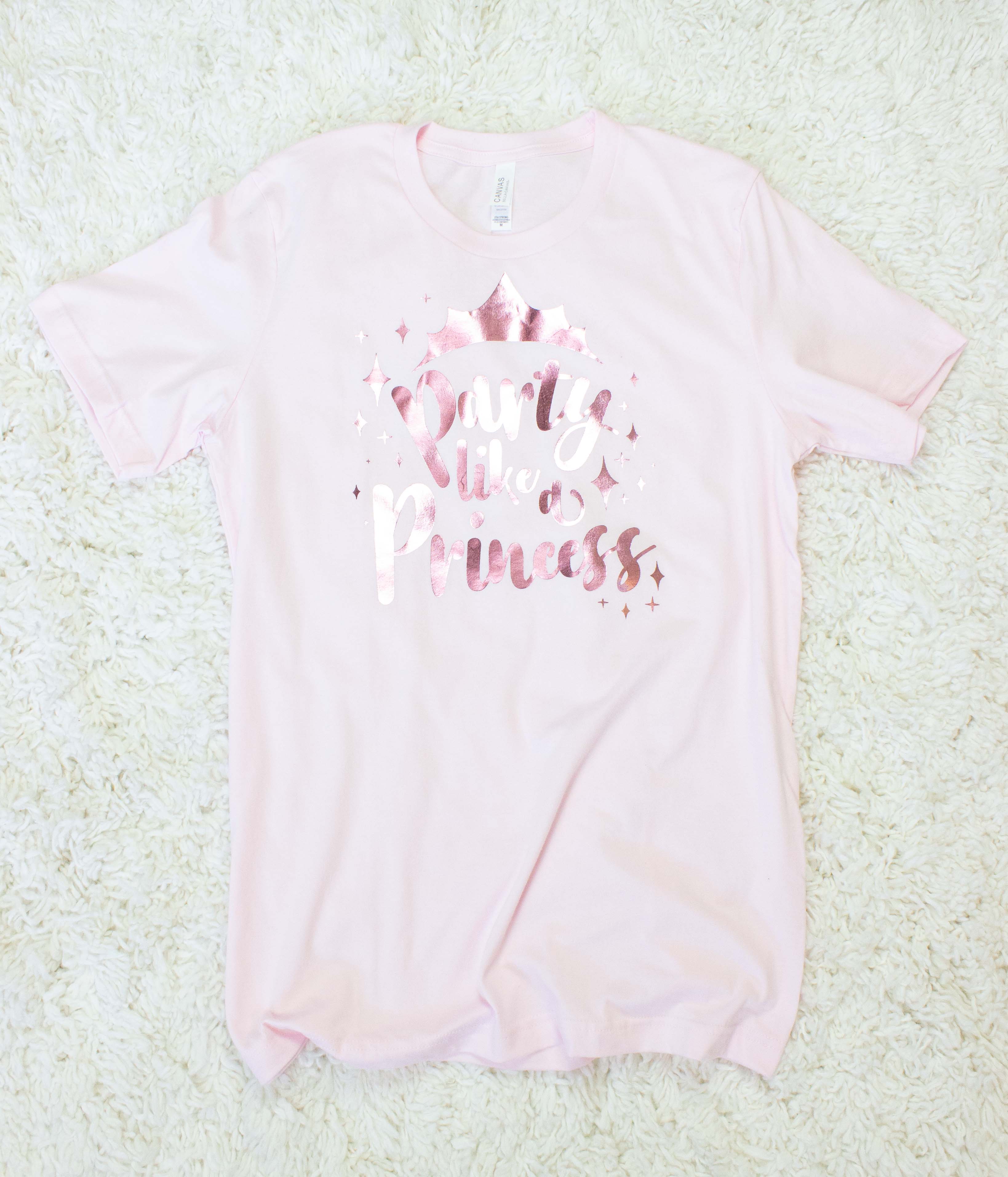 Party Like a Princess Shiny Foil T-Shirt