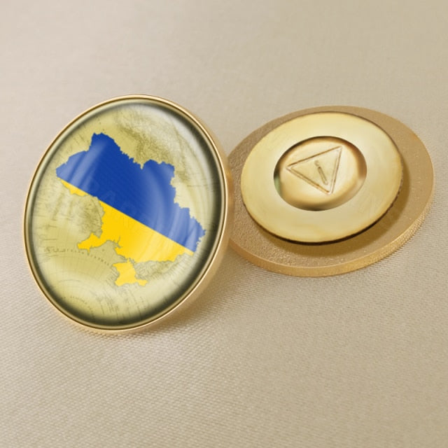 Ukrainian Flag Brooch