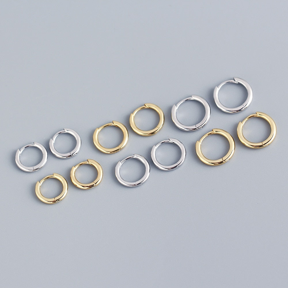 Stainless Steel Minimalist Huggie Hoop Earrings