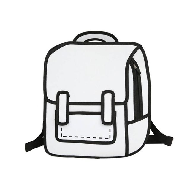 Unisex Fashion 2D Drawing Backpack