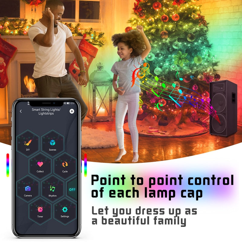 USB App Control Christmas String Light