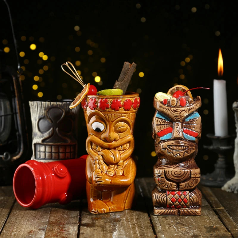 Hawaii Ceramic Tiki Mugs