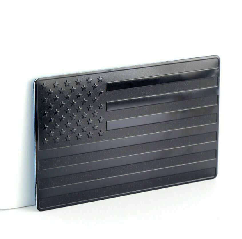 2PCS Metal USA Flag Sticker