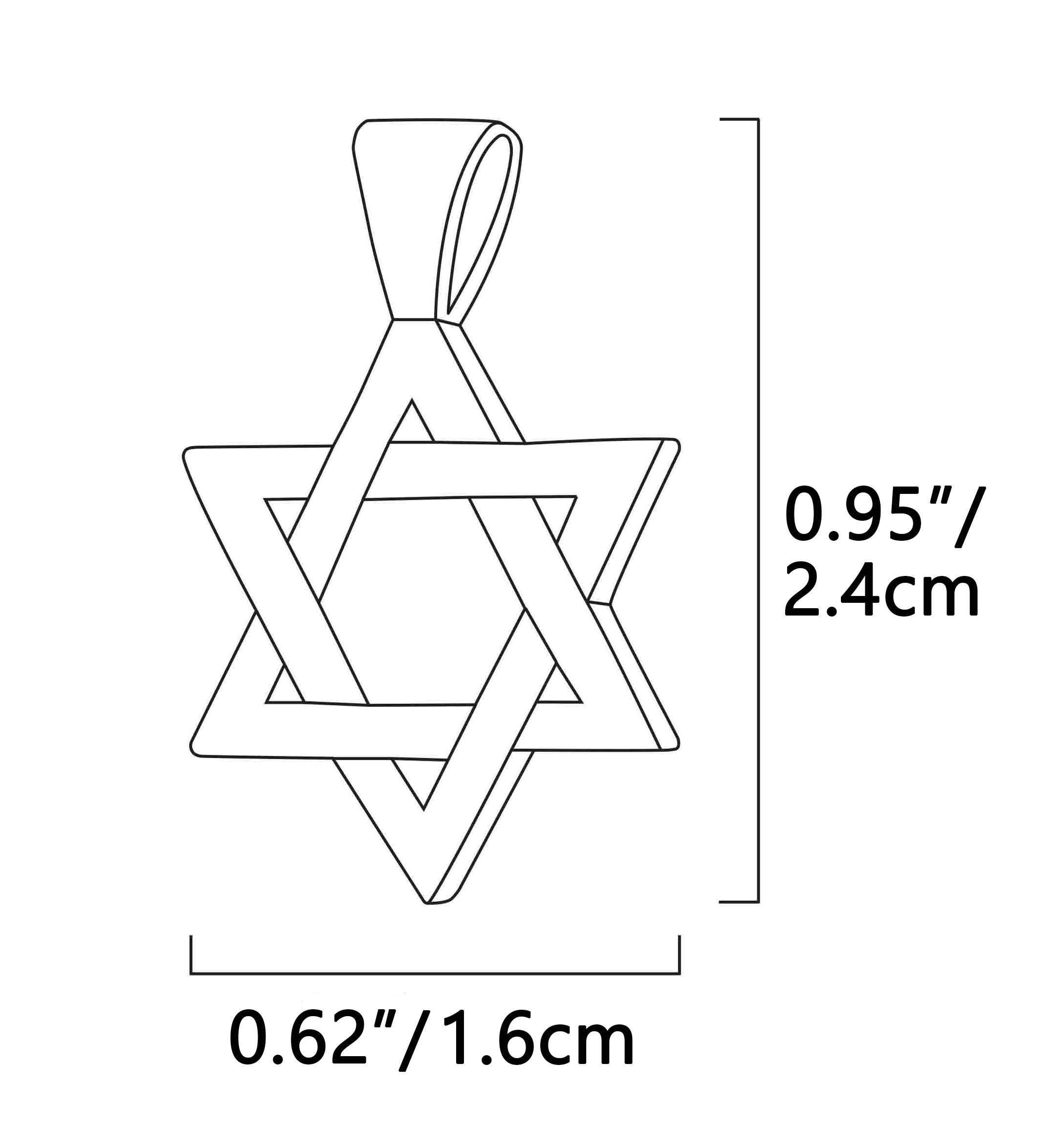 Hebrew Psalms Pendant Star of David Necklace with Psalms 121 Shir Lama'alot