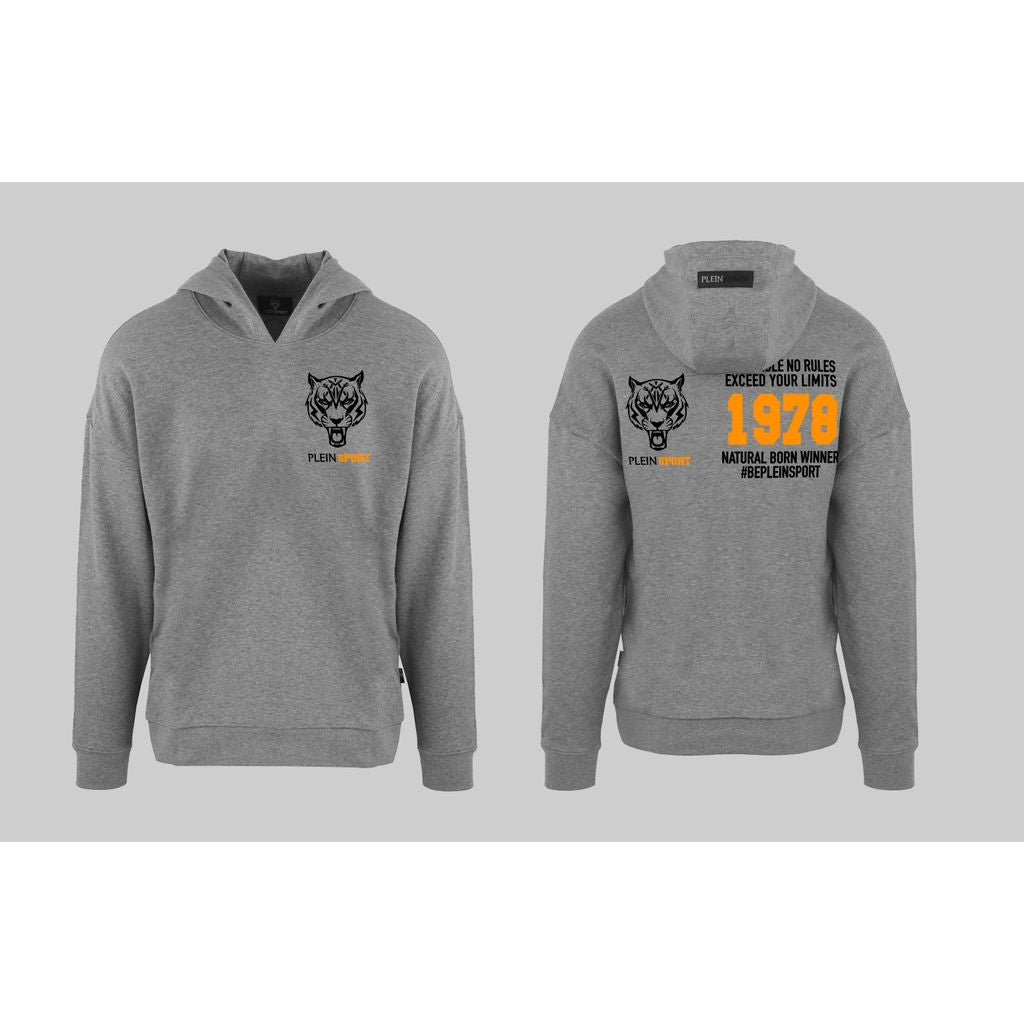 Men's Logo Gray Hoodie Sweatshirt