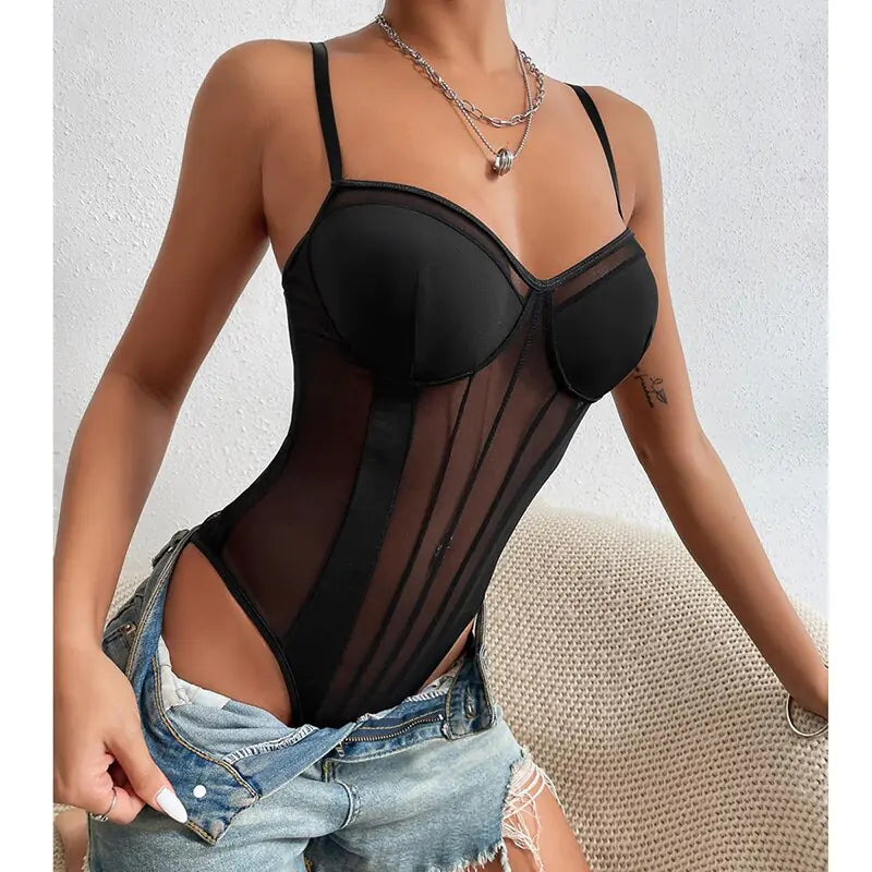 See-Through Bodysuit Shapewear