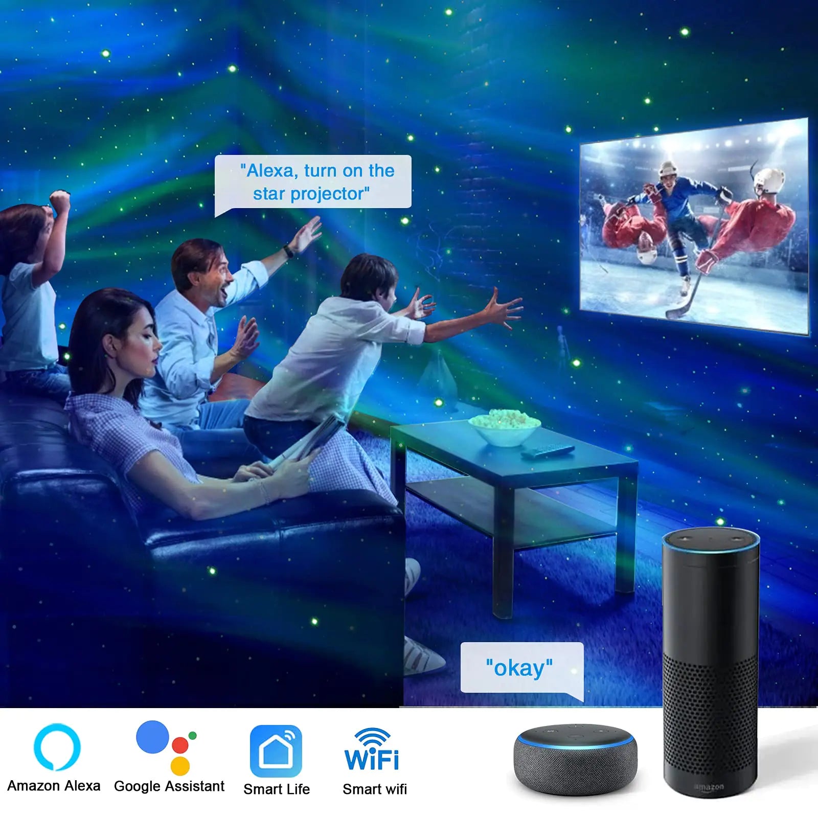 Aurora Galaxy Projector with Bluetooth