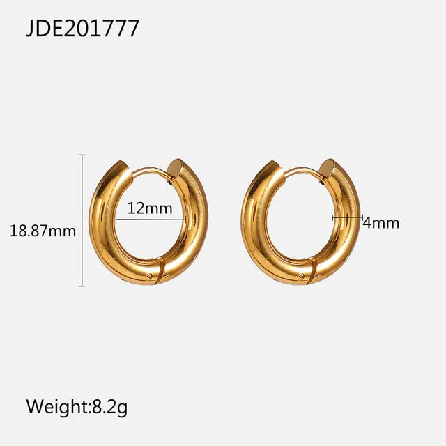 18K Gold Plated Hoop Earrings